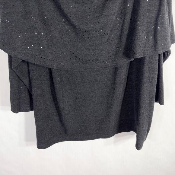 Jaclyn Smith Plus Size 3X Sweater Off Shoulder Gray Sequins Knit Long Sleeve 342 - Picture 6 of 8